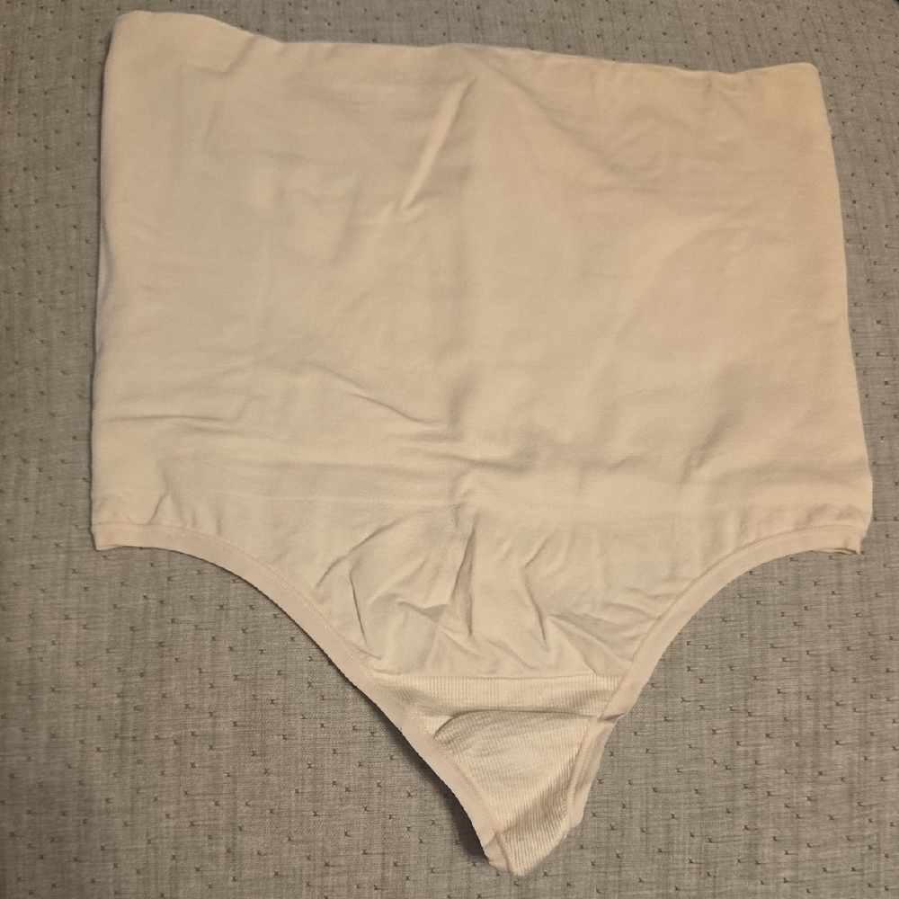 Yummie Brand Beige High-Waisted Thong Shapewear